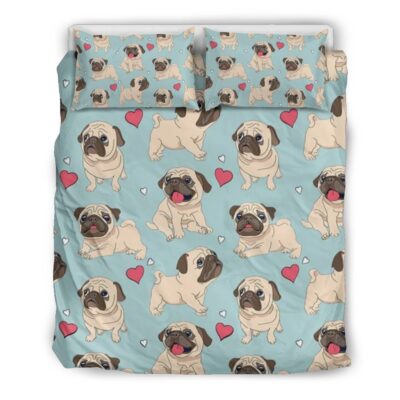 Cute Pug Dog Bedding Set BS402