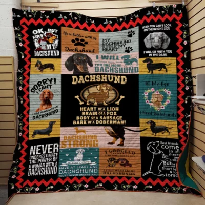 Cute Dachshund Quilt BS2049