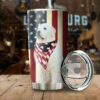 Dog Great Pyrenees American Flag 20oz 30oz Travel Tumbler TB1029