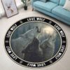 Love Wolf Round Carpet Rug - Round Rugs RG712