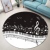 Love Music Carpet Rug - Round Rugs RG722