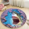 Shark Round Carpet Rug - Round Rugs RG716
