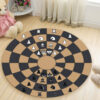 Love Chess Round Carpet Rug - Round Rugs RG715