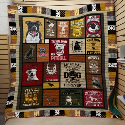 Cute Pitbull Quilt BS2048