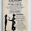To My Daughter Just Do Your Best Canvas Wall Art CA268
