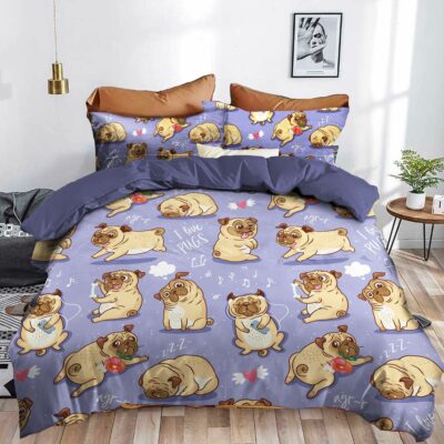 Cute Pug Dog Lover Bedding Set BS1196